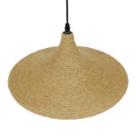 GloboStar® SHANGHAI ROPE 00917 Boho Κρεμαστό Φωτιστικό Καμπάνα Μονόφωτο 1 x E27 IP20 Μπεζ Σχοινί - Μ37 x Π37 x Υ20cm - Image 6