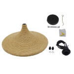 GloboStar® SHANGHAI ROPE 00917 Boho Κρεμαστό Φωτιστικό Καμπάνα Μονόφωτο 1 x E27 IP20 Μπεζ Σχοινί - Μ37 x Π37 x Υ20cm - Image 8