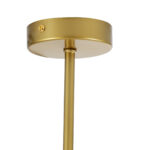 GloboStar® DRIZZLE 00921 Μοντέρνο Φωτιστικό Οροφής Μπάλα Μονόφωτο 1 x E27 IP20 Χρυσό Μέταλλο με Λευκό Γυαλί - Μ15 x Π15 x Υ100cm - Image 7