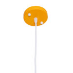 GloboStar® HAZEL 00926 Μοντέρνο Κρεμαστό Φωτιστικό Ανάρτηση Μονόφωτο 1 x E27 IP20 Πορτοκαλί, Λευκό & Χρυσό Μέταλλο - Μ12 x Π12 x Υ27cm - Image 8