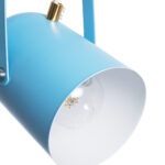 GloboStar® HAZEL 00927 Μοντέρνο Κρεμαστό Φωτιστικό Ανάρτηση Μονόφωτο 1 x E27 IP20 Μπλε, Άσπρο & Χρυσό Μέταλλο - Μ12 x Π12 x Υ27cm - Image 7