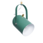 GloboStar® HAZEL 00928 Μοντέρνο Κρεμαστό Φωτιστικό Ανάρτηση Μονόφωτο 1 x E27 IP20 Πράσινο, Άσπρο & Χρυσό Μέταλλο - Μ12 x Π12 x Υ27cm - Image 4