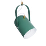 GloboStar® HAZEL 00928 Μοντέρνο Κρεμαστό Φωτιστικό Ανάρτηση Μονόφωτο 1 x E27 IP20 Πράσινο, Άσπρο & Χρυσό Μέταλλο - Μ12 x Π12 x Υ27cm - Image 5