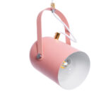 GloboStar® HAZEL 00929 Μοντέρνο Κρεμαστό Φωτιστικό Ανάρτηση Μονόφωτο 1 x E27 IP20 Ροζ, Άσπρο & Χρυσό Μέταλλο - Μ12 x Π12 x Υ27cm - Image 6