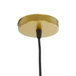 GloboStar® CAGE 00950 Vintage Κρεμαστό Φωτιστικό Πλέγμα Μονόφωτο 1 x E27 IP20 Χρυσό Μέταλλο - Μ15 x Π15 x Y22cm - Image 7