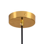 GloboStar® MONROE 00956 Μοντέρνο Κρεμαστό Φωτιστικό Μπάλα Μονόφωτο 1 x E27 IP20 Χρυσό Μέταλλο με Λευκό Γυαλί - Μ30 x Π30 x Υ75cm - Image 9
