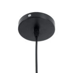 GloboStar® CARTER 00961 Μοντέρνο Κρεμαστό Φωτιστικό Πλέγμα Μονόφωτο 1 x E27 IP20 Μαύρο Μέταλλο με Μπεζ Σχοινί - Μ32 x Π32 x Υ25cm - Image 8