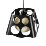 GloboStar® CARTER 00962 Μοντέρνο Κρεμαστό Φωτιστικό Πλέγμα Μονόφωτο 1 x E27 IP20 Μαύρο Μέταλλο με Μπεζ Σχοινί - Μ28 x Π28 x Υ22cm - Image 5