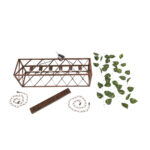 GloboStar® CLARITY 00963 Vintage Κρεμαστό Φωτιστικό Πλέγμα Πολύφωτο 6 x E27 IP20 Χάλκινο Μέταλλο με Πράσινο Πλαστικό - Μ78 x Π25 x Υ22cm - Image 9