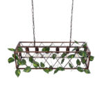 GloboStar® CLARITY 00963 Vintage Κρεμαστό Φωτιστικό Πλέγμα Πολύφωτο 6 x E27 IP20 Χάλκινο Μέταλλο με Πράσινο Πλαστικό - Μ78 x Π25 x Υ22cm - Image 6