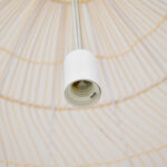 GloboStar® MALIBU 00974 Boho Κρεμαστό Φωτιστικό Πλέγμα Μονόφωτο 1 x E27 IP20 Μπεζ Ξύλο - Μ100 x Π100 x Υ86cm - Image 6