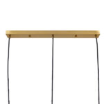 GloboStar® AMARIS 00975 Μοντέρνο Κρεμαστό Φωτιστικό Ανάρτηση Τρίφωτο 3 x E27 IP20 Χρυσό Μέταλλο με Ασημί Γυαλί - Μ75 x Π30 x Υ30cm - Image 4