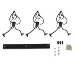 GloboStar® LITTLE MAN 00980 Μοντέρνο Κρεμαστό Φωτιστικό Φιγούρα Τρίφωτο 3 x E27 IP20 Μαύρο Μέταλλο - Μ70 x Π10 x Υ105cm - Image 6