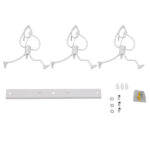 GloboStar® LITTLE MAN 00981 Μοντέρνο Κρεμαστό Φωτιστικό Φιγούρα Τρίφωτο 3 x E27 IP20 Λευκό Μέταλλο - Μ70 x Π10 x Υ105cm - Image 6