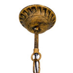 GloboStar® ETOILE 00987 Vintage Κρεμαστό Φωτιστικό Μπάλα Μονόφωτο 1 x E27 IP20 Μπρούτζινο & Χρυσό Μέταλλο με Μελί Γυαλί - Μ28 x Π28 x Y38cm - Image 6