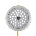 GloboStar® PRAGUE 00991 Μοντέρνο Επιδαπέδιο Φωτιστικό Μονόφωτο 1 x E27 IP20 Χρυσό Μέταλλο με Μαύρο Μάρμαρο - Μ90 x Π29.5 x Υ180cm - Image 8