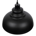 GloboStar® ANDY 01000 Μοντέρνο Κρεμαστό Φωτιστικό Καμπάνα Μονόφωτο 1 x E27 IP20 Μαύρο & Χρυσό Μέταλλο - Μ35 x Π35 x Y28cm - Image 3