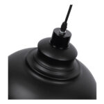 GloboStar® ANDY 01000 Μοντέρνο Κρεμαστό Φωτιστικό Καμπάνα Μονόφωτο 1 x E27 IP20 Μαύρο & Χρυσό Μέταλλο - Μ35 x Π35 x Y28cm - Image 4