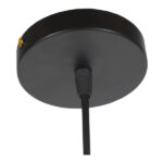 GloboStar® ANDY 01000 Μοντέρνο Κρεμαστό Φωτιστικό Καμπάνα Μονόφωτο 1 x E27 IP20 Μαύρο & Χρυσό Μέταλλο - Μ35 x Π35 x Y28cm - Image 5