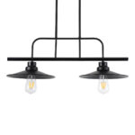 GloboStar® REGAL 01007 Vintage Φωτιστικό Οροφής Ράγα Δίφωτο 2 x E27 IP20 Μαύρο Μέταλλο - Μ67 x Π26 x Υ85cm - Image 7