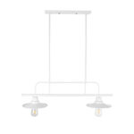 GloboStar® REGAL 01008 Vintage Φωτιστικό Οροφής Ράγα Δίφωτο 2 x E27 IP20 Λευκό Μέταλλο - Μ80 x Π26 x Υ82cm - Image 4