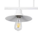 GloboStar® REGAL 01008 Vintage Φωτιστικό Οροφής Ράγα Δίφωτο 2 x E27 IP20 Λευκό Μέταλλο - Μ80 x Π26 x Υ82cm - Image 8