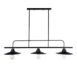GloboStar® REGAL 01009 Vintage Φωτιστικό Οροφής Ράγα Τρίφωτο 3 x E27 IP20 Μαύρο Μέταλλο - Μ110 x Π26 x Υ75cm - Image 3
