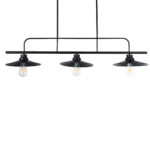 GloboStar® REGAL 01009 Vintage Φωτιστικό Οροφής Ράγα Τρίφωτο 3 x E27 IP20 Μαύρο Μέταλλο - Μ110 x Π26 x Υ75cm - Image 6