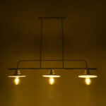 GloboStar® REGAL 01010 Vintage Φωτιστικό Οροφής Ράγα Τρίφωτο 3 x E27 IP20 Λευκό Μέταλλο - Μ110 x Π26 x Υ75cm - Image 2