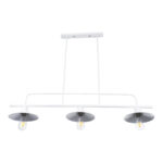 GloboStar® REGAL 01010 Vintage Φωτιστικό Οροφής Ράγα Τρίφωτο 3 x E27 IP20 Λευκό Μέταλλο - Μ110 x Π26 x Υ75cm - Image 5