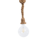 GloboStar® ROPE 01018 Vintage Κρεμαστό Φωτιστικό Ανάρτηση Μονόφωτο 1 x E27 IP20 Μπεζ Σχοινί - Μ3.5 x Π3.5 x Υ200cm - Image 4