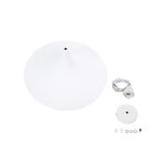 GloboStar® SHANGHAI 01026-B Μοντέρνο Κρεμαστό Φωτιστικό Καμπάνα Μονόφωτο 1 x E27 IP20 Λευκό & Χρυσό Μέταλλο - Μ37 x Π37 x Υ17cm - Image 10