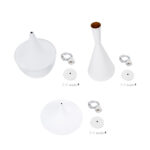 GloboStar® SHANGHAI 01026 Μοντέρνο Κρεμαστό Φωτιστικό Καμπάνα Σετ Τρίφωτο 3 x E27 IP20 Λευκό & Χρυσό Μέταλλο - Μ79.5 x Π79.5 x Υ38cm - Image 14