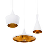 GloboStar® SHANGHAI 01026 Μοντέρνο Κρεμαστό Φωτιστικό Καμπάνα Σετ Τρίφωτο 3 x E27 IP20 Λευκό & Χρυσό Μέταλλο - Μ79.5 x Π79.5 x Υ38cm - Image 7