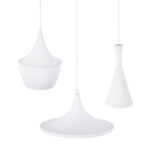 GloboStar® SHANGHAI 01026 Μοντέρνο Κρεμαστό Φωτιστικό Καμπάνα Σετ Τρίφωτο 3 x E27 IP20 Λευκό & Χρυσό Μέταλλο - Μ79.5 x Π79.5 x Υ38cm - Image 8