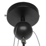 GloboStar® NBA 01027 Μοντέρνο Κρεμαστό Φωτιστικό Μπάλα Μονόφωτο 1 x E27 IP20 Μαύρο Μέταλλο με Πορτοκαλί & Μαύρο Γυαλί - Μ32 x Π32 x Υ58cm - Image 5