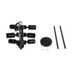 GloboStar® DELIR 01035 Μοντέρνο Φωτιστικό Οροφής Πλέγμα Πολύφωτο 9 x E27 IP20 Μαύρο Μέταλλο - Μ24 x Π24 x Υ23cm - Image 10
