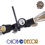 GloboStar® CONFOR 01036 Μοντέρνο Φωτιστικό Οροφης Πλέγμα Πολύφωτο 6 x E27 IP20 Μαύρο Μέταλλο - Μ24 x Π24 x Υ8cm - Image 2
