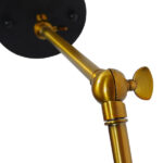 GloboStar® CRUCE 01037 Vintage Επιτοίχιο Φωτιστικό Απλίκα Μονόφωτο 1 x E27 IP20 Μαύρο & Χρυσό Μέταλλο - Μ19 x Π63 x Υ77cm - Image 5