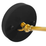 GloboStar® CRUCE 01037 Vintage Επιτοίχιο Φωτιστικό Απλίκα Μονόφωτο 1 x E27 IP20 Μαύρο & Χρυσό Μέταλλο - Μ19 x Π63 x Υ77cm - Image 7