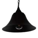 GloboStar® CLOCHER 01041 Vintage Κρεμαστό Φωτιστικό Καμπάνα Μονόφωτο 1 x E27 IP20 Μαύρο Μέταλλο - Μ29 x Π29 x Υ34cm - Image 2