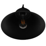 GloboStar® CLOCHER 01041 Vintage Κρεμαστό Φωτιστικό Καμπάνα Μονόφωτο 1 x E27 IP20 Μαύρο Μέταλλο - Μ29 x Π29 x Υ34cm - Image 4