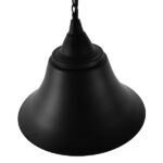 GloboStar® CLOCHER 01041 Vintage Κρεμαστό Φωτιστικό Καμπάνα Μονόφωτο 1 x E27 IP20 Μαύρο Μέταλλο - Μ29 x Π29 x Υ34cm - Image 6