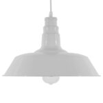 GloboStar® RAY 01043 Vintage Κρεμαστό Φωτιστικό Καμπάνα Μονόφωτο 1 x E27 IP20 Λευκό Μέταλλο - Μ36 x Π36 x Υ25cm - Image 2