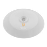 GloboStar® RAY 01043 Vintage Κρεμαστό Φωτιστικό Καμπάνα Μονόφωτο 1 x E27 IP20 Λευκό Μέταλλο - Μ36 x Π36 x Υ25cm - Image 5