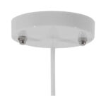 GloboStar® RAY 01044 Vintage Κρεμαστό Φωτιστικό Καμπάνα Μονόφωτο 1 x E27 IP20 Λευκό Μέταλλο - Μ26 x Π26 x Υ25cm - Image 6