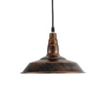 GloboStar® RAY 01047 Vintage Κρεμαστό Φωτιστικό Καμπάνα Μονόφωτο 1 x E27 IP20 Χάλκινο Μέταλλο - Μ26 x Π26 x Υ25cm - Image 4