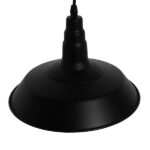 GloboStar® RAY 01050 Vintage Κρεμαστό Φωτιστικό Καμπάνα Μονόφωτο 1 x E27 IP20 Μαύρο Μέταλλο - Μ26 x Π26 x Υ25cm - Image 3