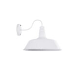 GloboStar® SORD 01051 Vintage Επιτοίχιο Φωτιστικό Απλίκα Μονόφωτο 1 x E27 IP20 Λευκό Μέταλλο - Μ36 x Π42 x Υ32cm - Image 4