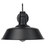 GloboStar® SORD 01053 Vintage Επιτοίχιο Φωτιστικό Απλίκα Μονόφωτο 1 x E27 IP20 Μαύρο Μέταλλο - Μ36 x Π42 x Υ32cm - Image 2